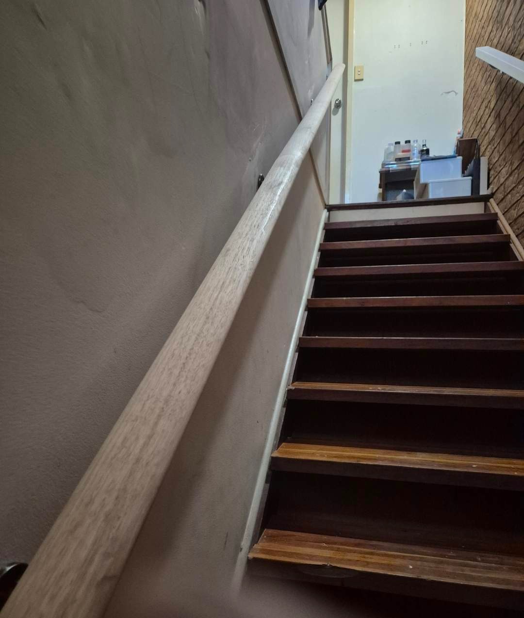 Completed stair handrail replacement in Varsity Lakes, Queensland